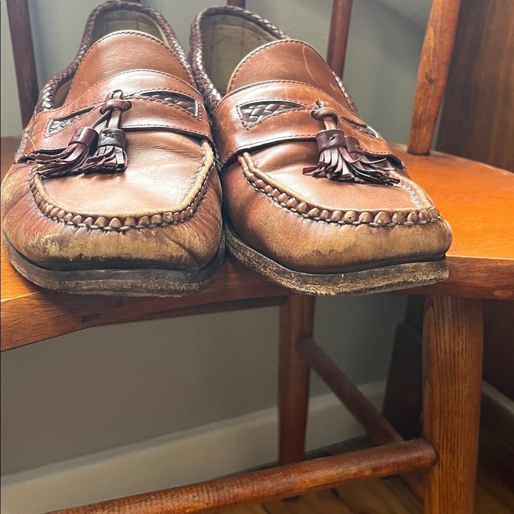 Allen Edmonds Leather Tassel Loafers Size 12 - Picture 3 of 10